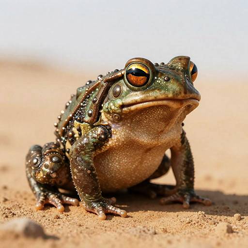 Steampunk Horned Toad in Desert