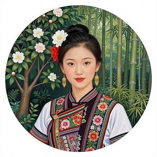 Portrait of Yunnan Dai Minority Woman