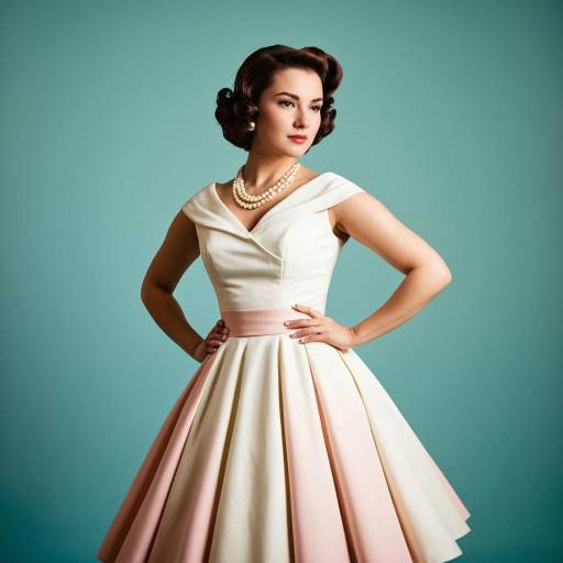 Woman in Vintage 1950s Dress