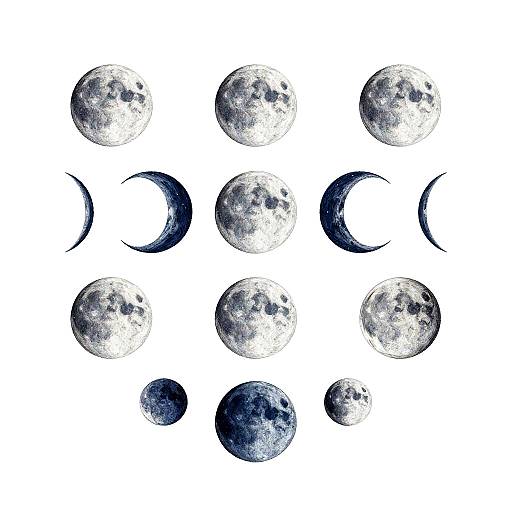 Celestial Moons Fabric Design