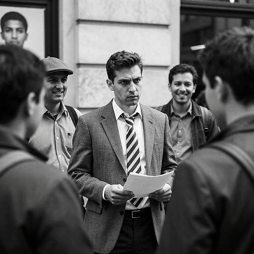 Black and White Urban Group Conversation