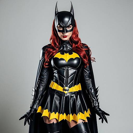 Woman in Batgirl Costume