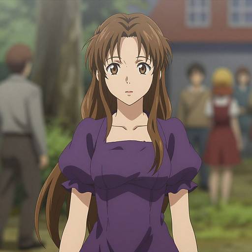 Violet Evergarden in Purple Dress