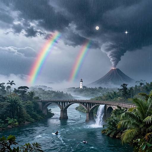 Ethereal Celestial Landscape Art