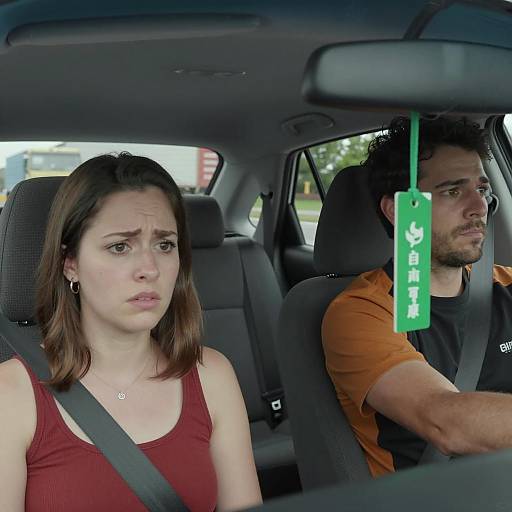 Couple in Car with Tension
