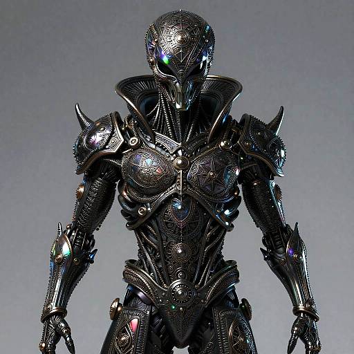 Vengeful Cybernetic Overlord with Ornate Mask