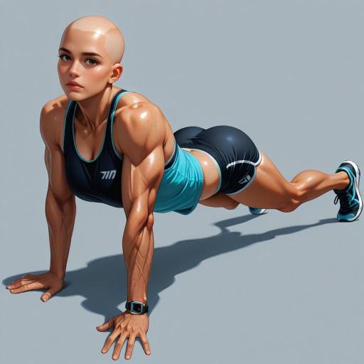 Active Middle-Aged Man Doing Push-Ups