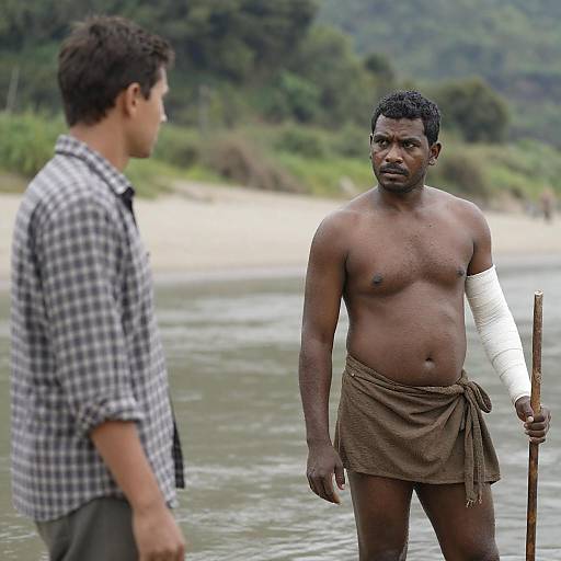 Two Men by the River: Determined Adventure