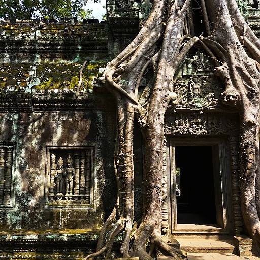 Ancient Moss-Covered Stone Temple