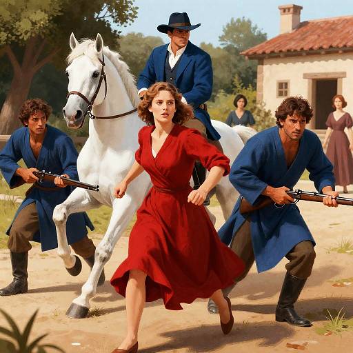 Drama Unfolding: A Tense Chase Scene