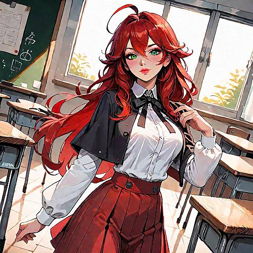 Rias Gremory Classroom Dutch-Angle Shot