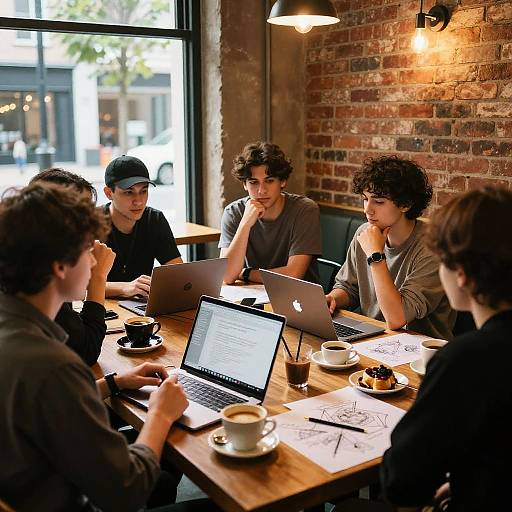 Cozy Coffee Shop Brainstorming Session