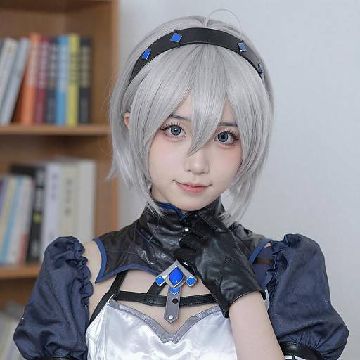 Asian Woman in Stylish Cosplay Outfit