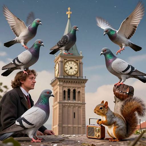 Scholarly Pigeons and Squirrel Listener