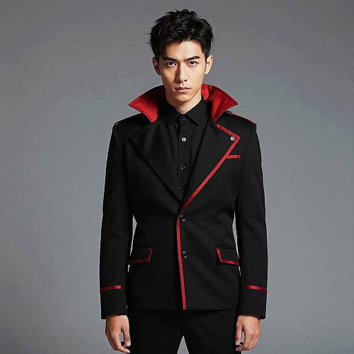 Male Vampire Cosplay in Black Jacket