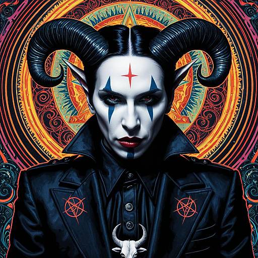 Psychedelic Baphomet Portrait