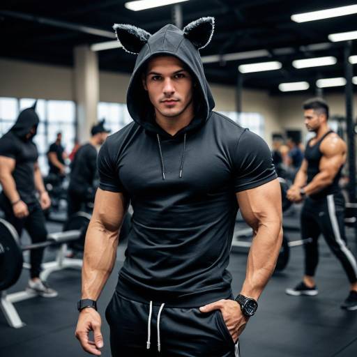 Muscular Halloween-Themed Gym Rat Costume