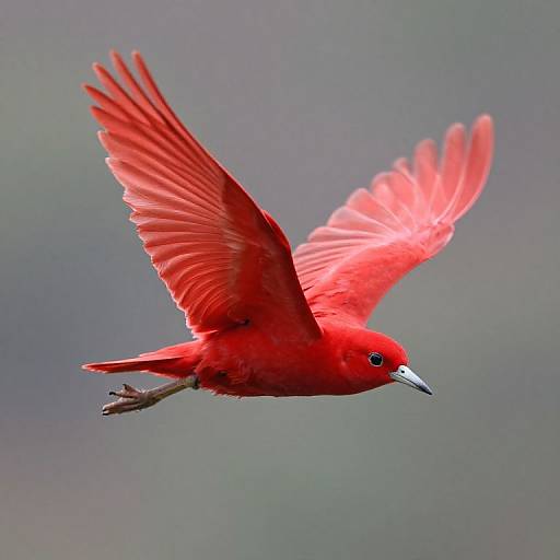 Dynamic Red Bottom Herls in Flight