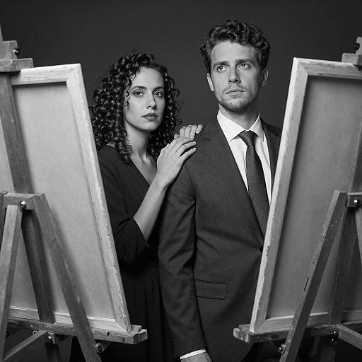 Elegant Black and White Couple Portrait