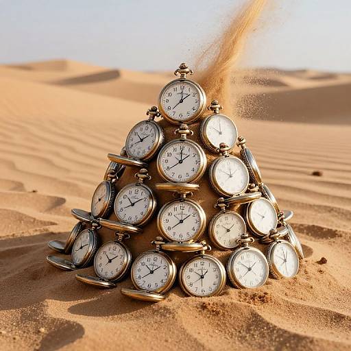Surreal Desert of Timepieces