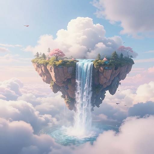 Surreal Floating Islands Fantasy Art