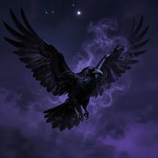 Mythical Raven Wings with Shadow Smoke