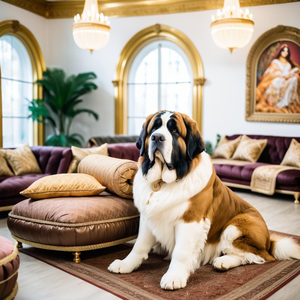 Regal Saint Bernard at Luxury Daycare