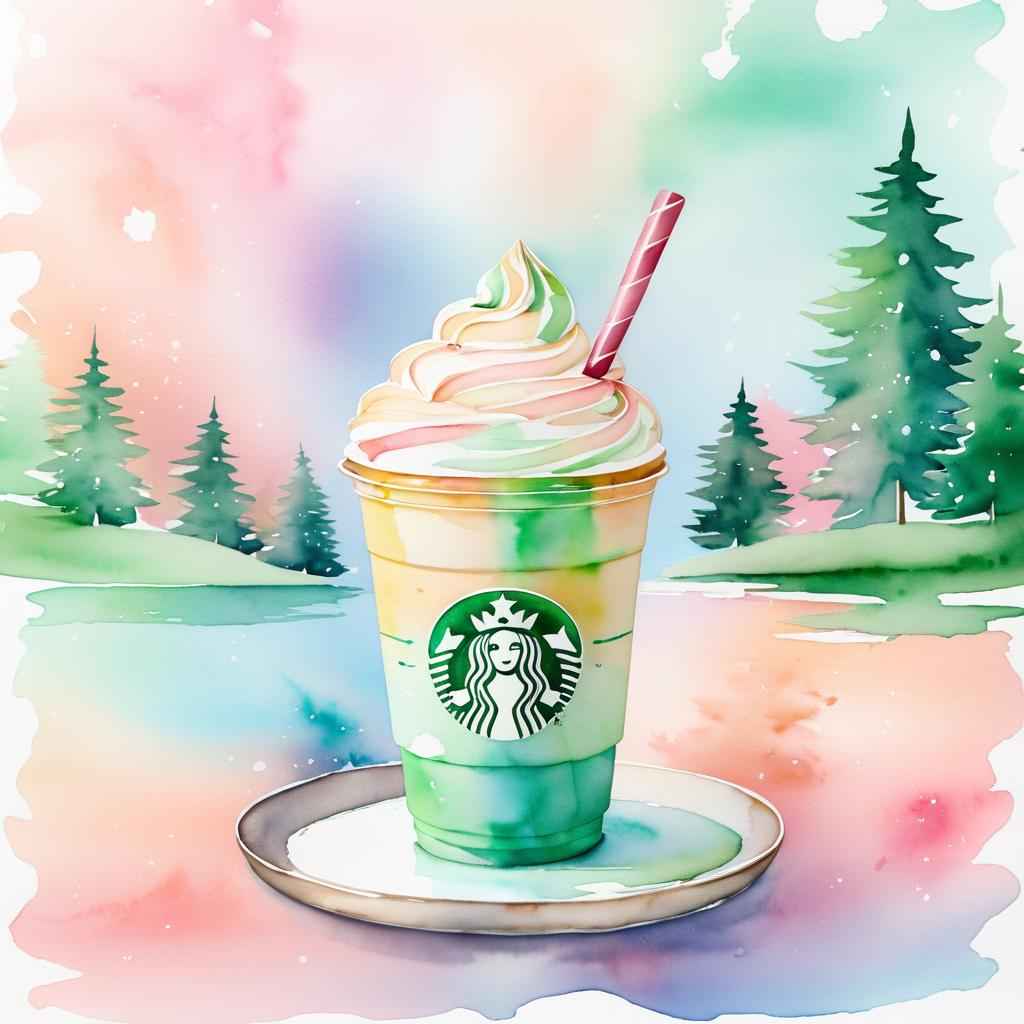 Whimsical Watercolor Frappuccino Creations