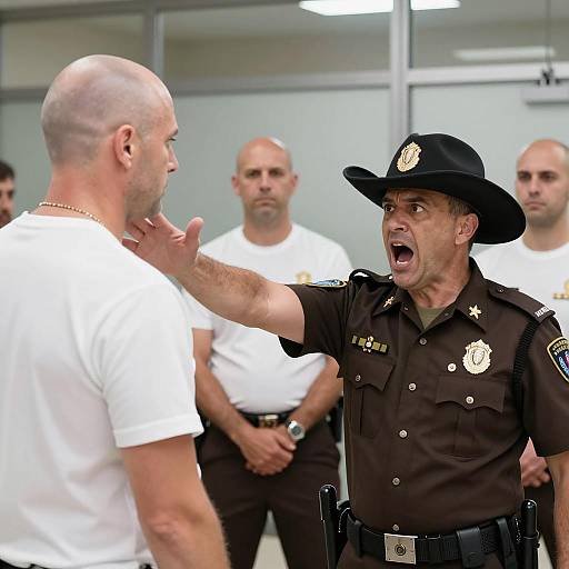 Tense Confrontation in a Reflective Space