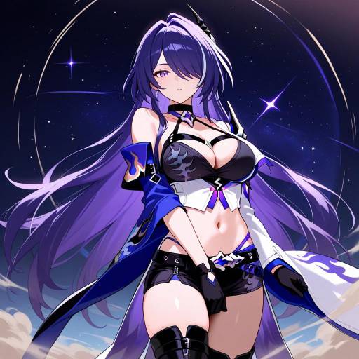 Cosmic Cowboy Aesthetic with Purple Elegance
