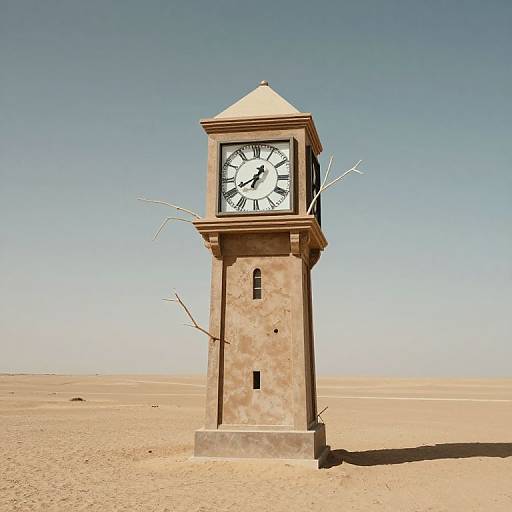 Inverted Clocktower in Desert
