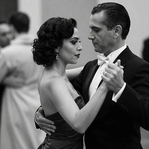 Elegant Black and White Dance Moment