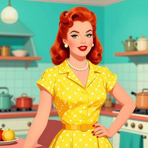 1950s Retro Housewife Pop Art