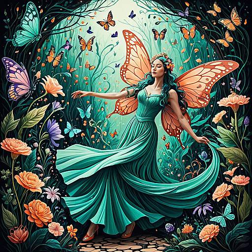 Surreal Fairy with Vibrant Aesthetics