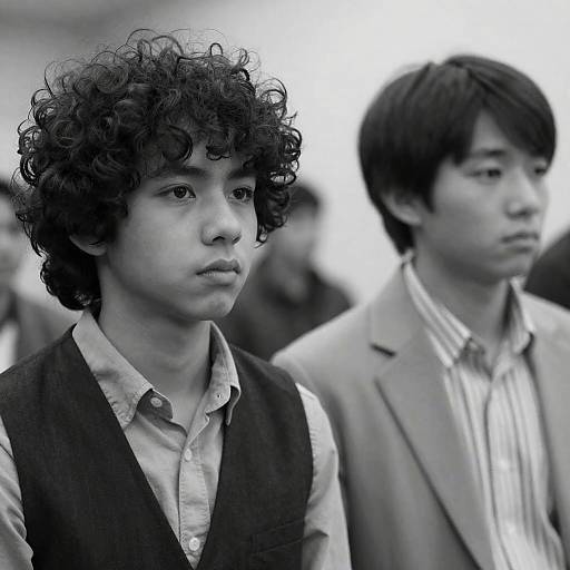 Black and White Portrait of Two Men