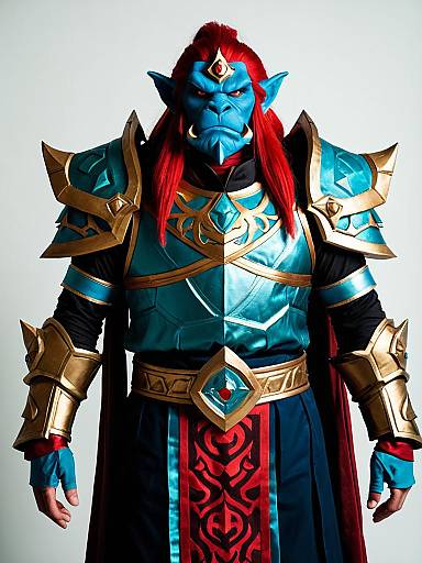 Man in Waterblight Ganon Cosplay Costume