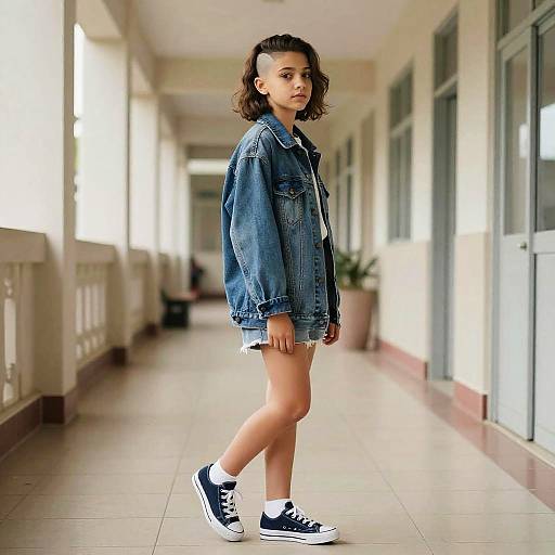 Teen Girl Side Part Undercut Style