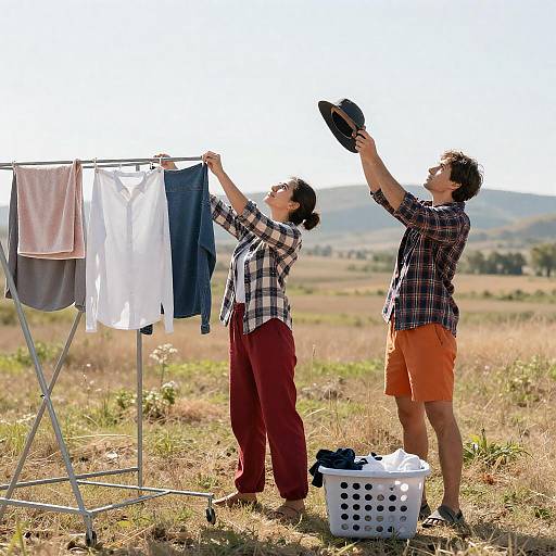 Outdoor Laundry Day in the Sun