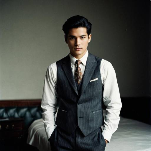 Vintage man in formal suit with vest
