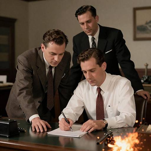 1940s Noir Office Drama Poster