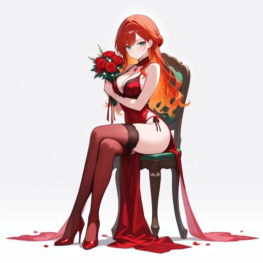 Elegant Redhead in Lingerie Portrait Elegant Redhead in Lingerie Portrait