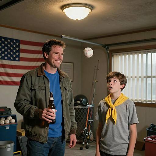 Charming Scene in a Garage