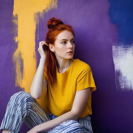 Contemplative Redhead Portrait in Vibrant Colors