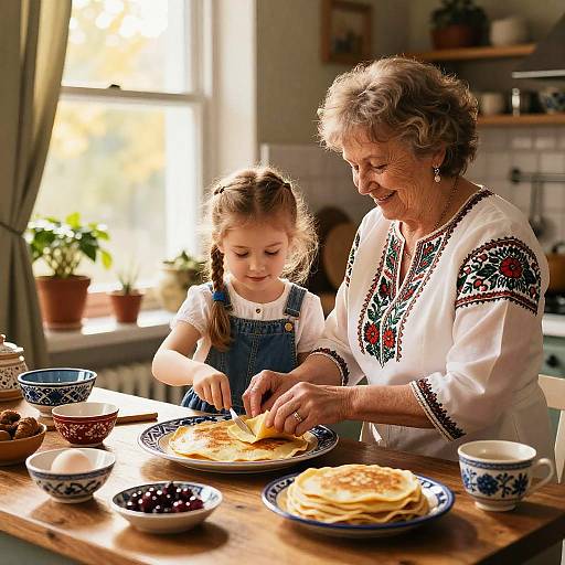 Warm Russian Family Blini Tradition