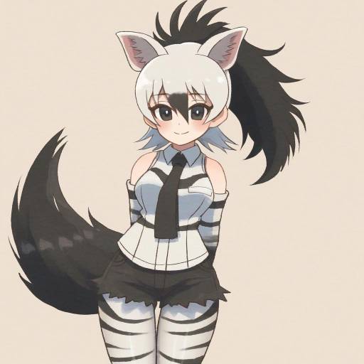 Illustration of Aardwolf (kemono friends), kemono friends in the style of Miclot