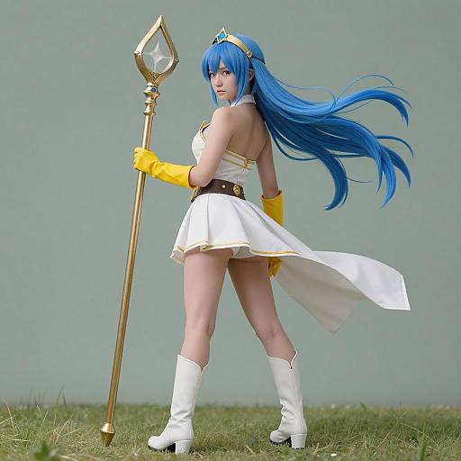 Sage Character Standing in Wind