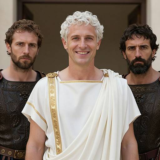 Roman-style Toga Trio Portrait