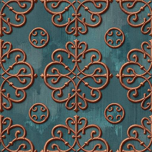 Intricate Tattoo-Style Scrollwork Wallpaper