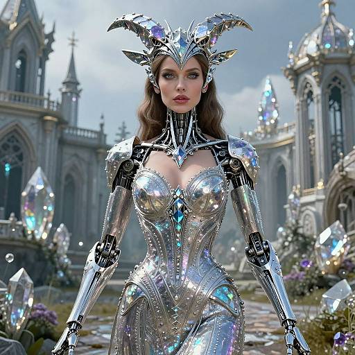 Futuristic Songstress in Gothic Fantasy