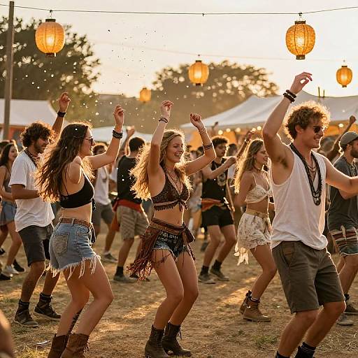 Joyful Outdoor Festival Dance Scene